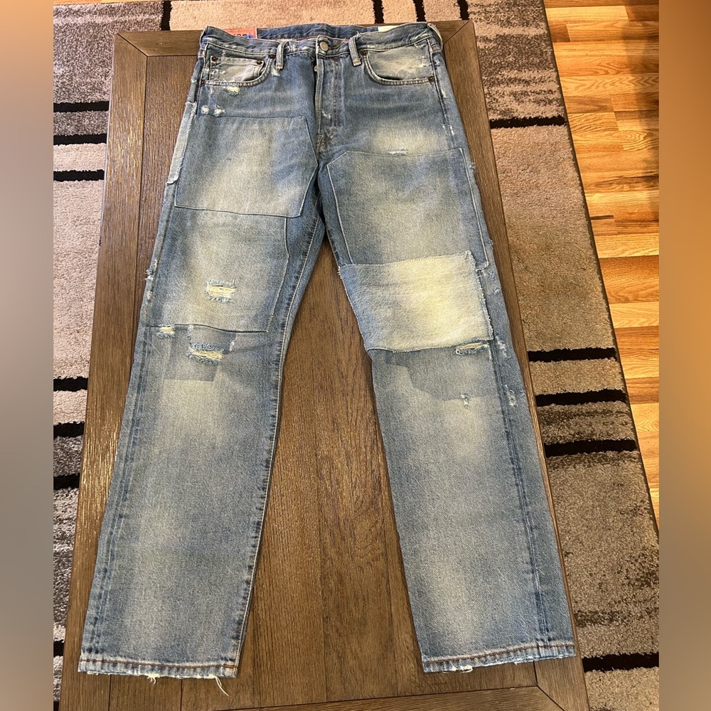 Acne Studios Blå Konst 1996 Vintage Patch Jeans